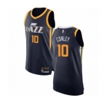Men's Utah Jazz #10 Mike Conley Authentic Navy Blue Basketball Jersey - Icon Edition