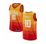 Men's Utah Jazz #10 Mike Conley Authentic Orange Basketball Jersey - City Edition
