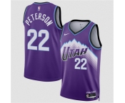 Men's Utah Jazz #22 Darryn Peterson Purple 2026 Draft Icon Edition Stitched Basketball Jersey