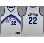 Men's Utah Jazz #22 Darryn Peterson White 2026 Draft Association Edition Stitched Basketball Jersey
