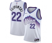 Men's Utah Jazz #22 Kyle Filipowski White 2025 Association Edition Stitched Basketball Jersey