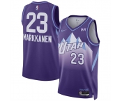 Men's Utah Jazz #23 Lauri Markkanen Purple 2024-25 City Edition Stitched Basketball Jersey