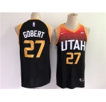 Men's Utah Jazz #27 Rudy Gobert Authentic Black Basketball Jersey - 2020-21 City Edition