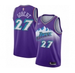 Men's Utah Jazz #27 Rudy Gobert Swingman Purple Hardwood Classics Basketball Jersey