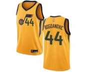 Men's Utah Jazz #44 Bojan Bogdanovic Swingman Gold Basketball Jersey Statement Edition