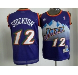 nba utah jazz #12 stockton purple[swingman]