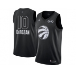 Men Nike Toronto Raptors #10 DeMar DeRozan Black NBA Jordan Swingman 2018 All-Star Game Jersey