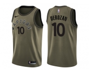 Men Nike Toronto Raptors #10 DeMar DeRozan Green Salute to Service NBA Swingman Jersey