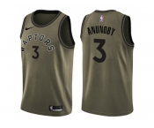 Men Nike Toronto Raptors #3 OG Anunoby Green Salute to Service NBA Swingman Jersey