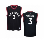 Men's Adidas Toronto Raptors #3 James Johnson Swingman Black Alternate NBA Jersey