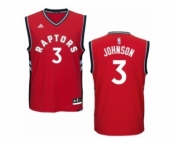 Men's Adidas Toronto Raptors #3 James Johnson Swingman Red Road NBA Jersey