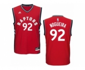Men's Adidas Toronto Raptors #92 Lucas Nogueira Authentic Red Road NBA Jersey