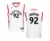 Men's Adidas Toronto Raptors #92 Lucas Nogueira Swingman White Home NBA Jersey