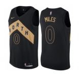 Men's Nike Toronto Raptors #0 C.J. Miles Swingman Black NBA Jersey - City Edition