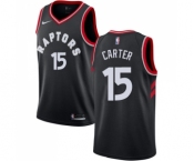 Men's Nike Toronto Raptors #15 Vince Carter Swingman Black Alternate NBA Jersey Statement Edition