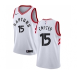Men's Nike Toronto Raptors #15 Vince Carter Swingman White NBA Jersey - Association Edition