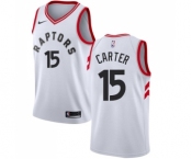 Men's Nike Toronto Raptors #15 Vince Carter Swingman White NBA Jersey - Association Edition