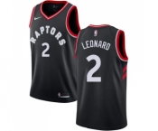Men's Nike Toronto Raptors #2 Kawhi Leonard Swingman Black NBA Jersey Statement Edition