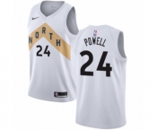 Men's Nike Toronto Raptors #24 Norman Powell Swingman White NBA Jersey - City Edition