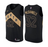 Men's Nike Toronto Raptors #32 KJ McDaniels Swingman Black NBA Jersey - City Edition