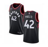 Men's Nike Toronto Raptors #42 Jakob Poeltl Swingman Black Alternate NBA Jersey Statement Edition