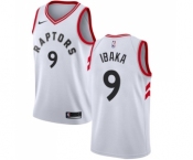 Men's Nike Toronto Raptors #9 Serge Ibaka Swingman White NBA Jersey - Association Edition