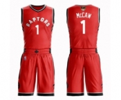Men's Toronto Raptors #1 Patrick McCaw Authentic Red 2019 Basketball Finals Bound Suit Jersey - Icon Edition
