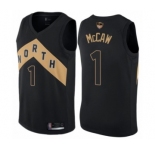 Men's Toronto Raptors #1 Patrick McCaw Swingman Black 2019 Basketball Finals Bound Jersey - City Edition