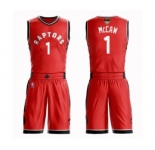 Men's Toronto Raptors #1 Patrick McCaw Swingman Red 2019 Basketball Finals Bound Suit Jersey - Icon Edition