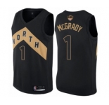 Men's Toronto Raptors #1 Tracy Mcgrady Swingman Black 2019 Basketball Finals Bound Jersey - City Edition