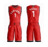 Men's Toronto Raptors #1 Tracy Mcgrady Swingman Red 2019 Basketball Finals Bound Suit Jersey - Icon Edition