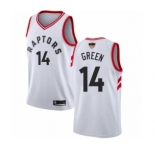 Men's Toronto Raptors #14 Danny Green Authentic White 2019 Basketball Finals Bound Jersey - Association Edition