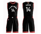 Men's Toronto Raptors #14 Danny Green Swingman Black 2019 Basketball Finals Bound Suit Jersey Statement Edition
