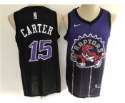 Men's Toronto Raptors #15 Vince Carter Authentic Black Salute Edition 2021 New Basketball Jersey