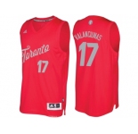 Men's Toronto Raptors #17 Jonas Valanciunas Red 2016 Christmas Day NBA Swingman Jersey