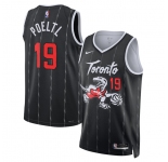Men's Toronto Raptors #19 Jakob Poeltl Black 2025-26 City Edition Stitched Basketball Jersey