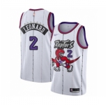 Men's Toronto Raptors #2 Kawhi Leonard Authentic White Hardwood Classics Basketball Jersey
