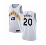 Men's Toronto Raptors #20 Dewan Hernandez Authentic White Basketball Jersey - City Edition