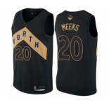 Men's Toronto Raptors #20 Jodie Meeks Authentic Black 2019 Basketball Finals Bound Jersey - City Edition