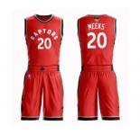 Men's Toronto Raptors #20 Jodie Meeks Authentic Red 2019 Basketball Finals Bound Suit Jersey - Icon Edition