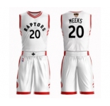 Men's Toronto Raptors #20 Jodie Meeks Authentic White 2019 Basketball Finals Bound Suit Jersey - Association Edition