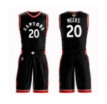 Men's Toronto Raptors #20 Jodie Meeks Swingman Black 2019 Basketball Finals Bound Suit Jersey Statement Edition