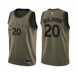 Men's Toronto Raptors #20 Rondae Hollis-Jefferson Swingman Green Salute to Service Basketball Jersey