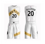 Men's Toronto Raptors #20 Rondae Hollis-Jefferson Swingman White Basketball Suit Jersey - City Edition
