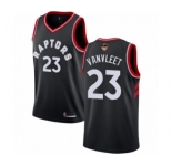 Men's Toronto Raptors #23 Fred VanVleet Authentic Black 2019 Basketball Finals Bound Jersey Statement Edition