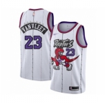 Men's Toronto Raptors #23 Fred VanVleet Authentic White Hardwood Classics Basketball Jersey