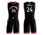 Men's Toronto Raptors #24 Norman Powell Authentic Black 2019 Basketball Finals Bound Suit Jersey Statement Edition