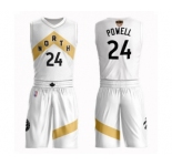 Men's Toronto Raptors #24 Norman Powell Swingman White 2019 Basketball Finals Bound Suit Jersey - City Edition
