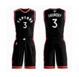 Men's Toronto Raptors #3 OG Anunoby Authentic Black 2019 Basketball Finals Bound Suit Jersey Statement Edition