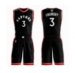 Men's Toronto Raptors #3 OG Anunoby Swingman Black 2019 Basketball Finals Bound Suit Jersey Statement Edition